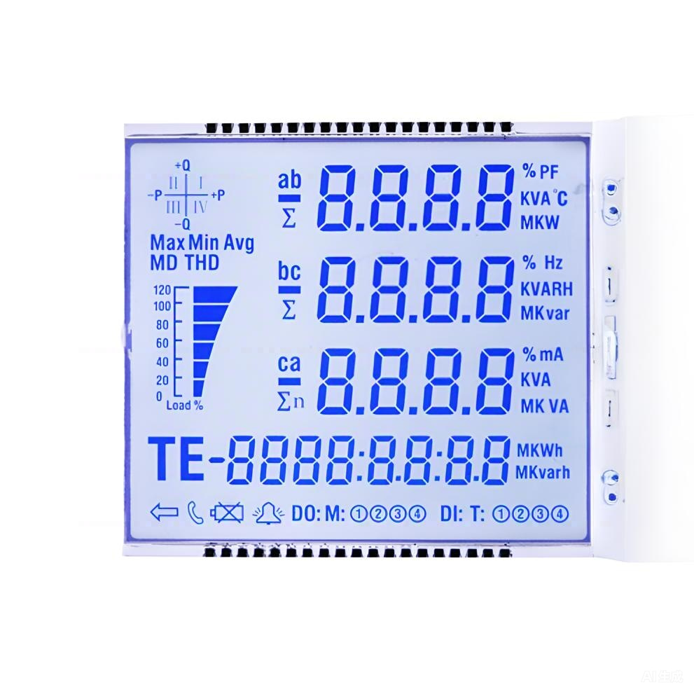 7 Segment LCD Panel for Electric Meters