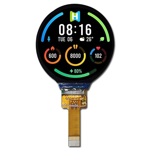 1.3-inch circular IPS TFT LCD module